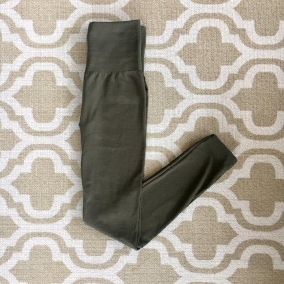New Mix Pants - 🛍 Fleece Lined Leggings - Olive